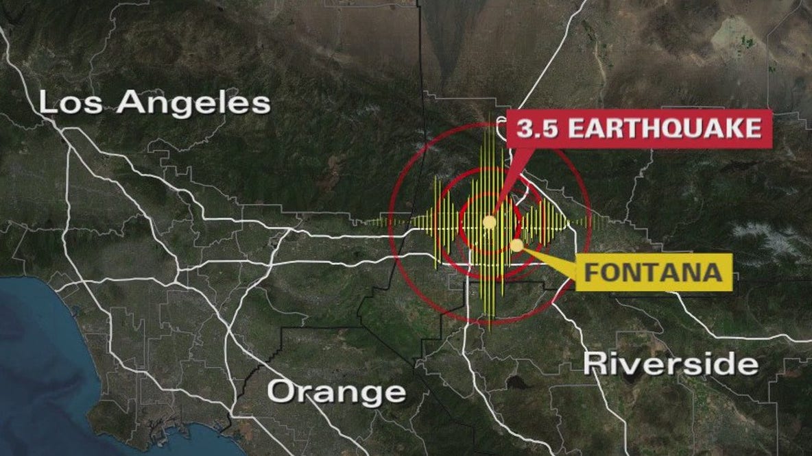 Earthquake hits Fontana
